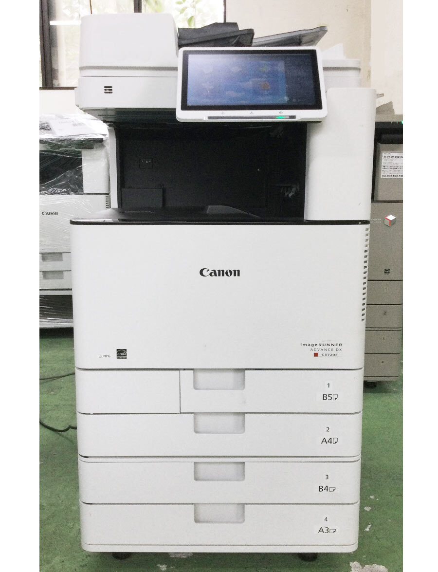 A3対応カラー複合機 Canon iR-ADVANCE DX C3720F 4段給紙 カラーコピー FAX プリンタ スキャナ カウンター63,550枚 F08664_画像2