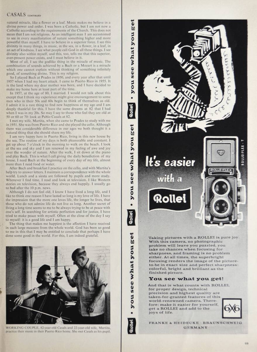  редко встречающийся   *   реклама  ！1950  год выпуска ...  камера  реклама  /Rollei/Rolleiflex Camera/ Германия /C