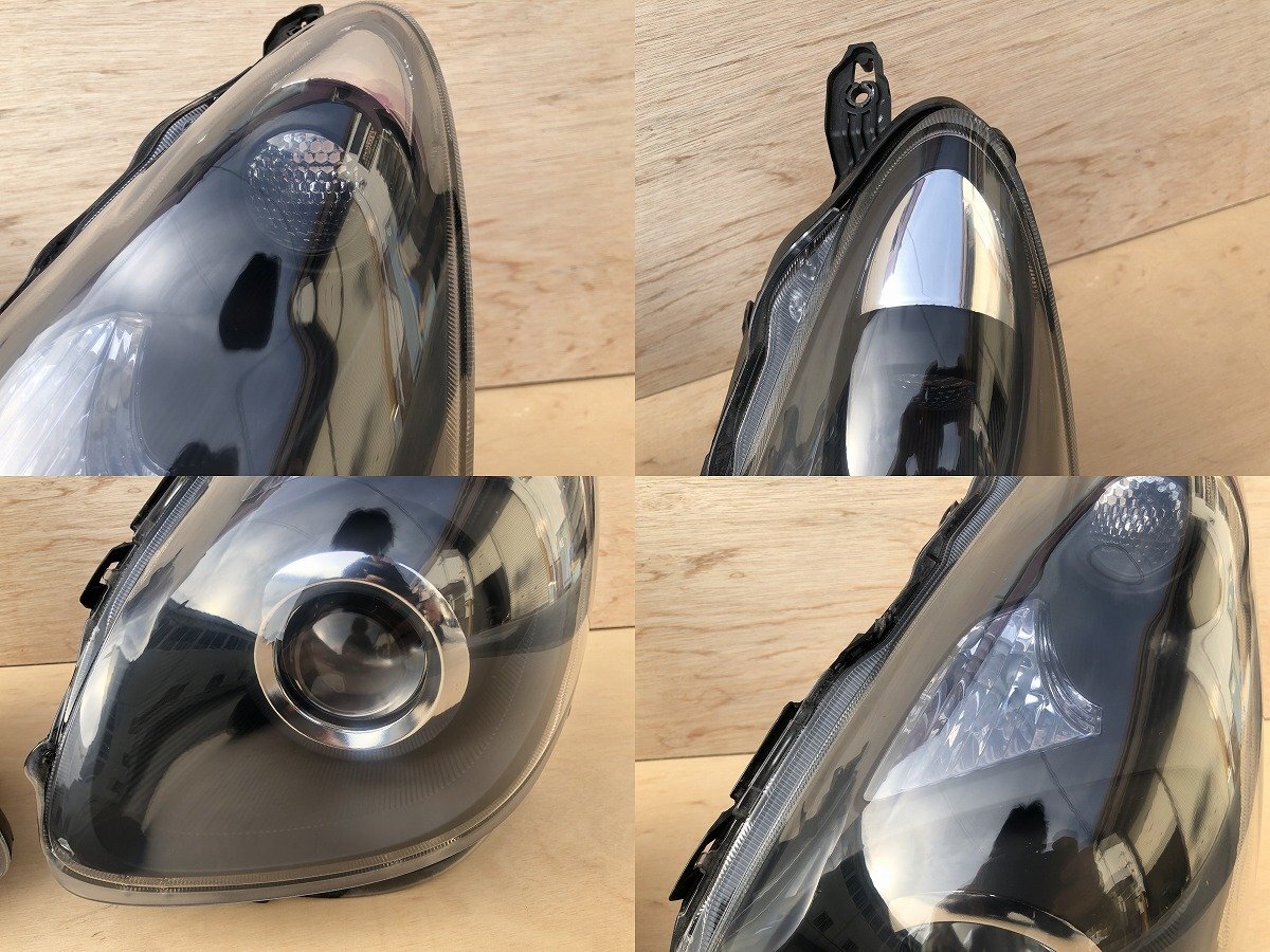 極上品超美品 スバル Ｒ1 ＲＪ1 カスタムヘッドライト クラックなし ウレタンクリアー仕上げ インナーマットブラック メッキ塗分の画像3