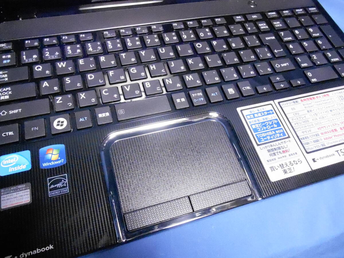 TOSHIBA dynabook T552/36FBS Celeron B820 1.70GHz メモリ:4GB（2GB×2） HDD:640GB マルチドライブ Windows10の画像4