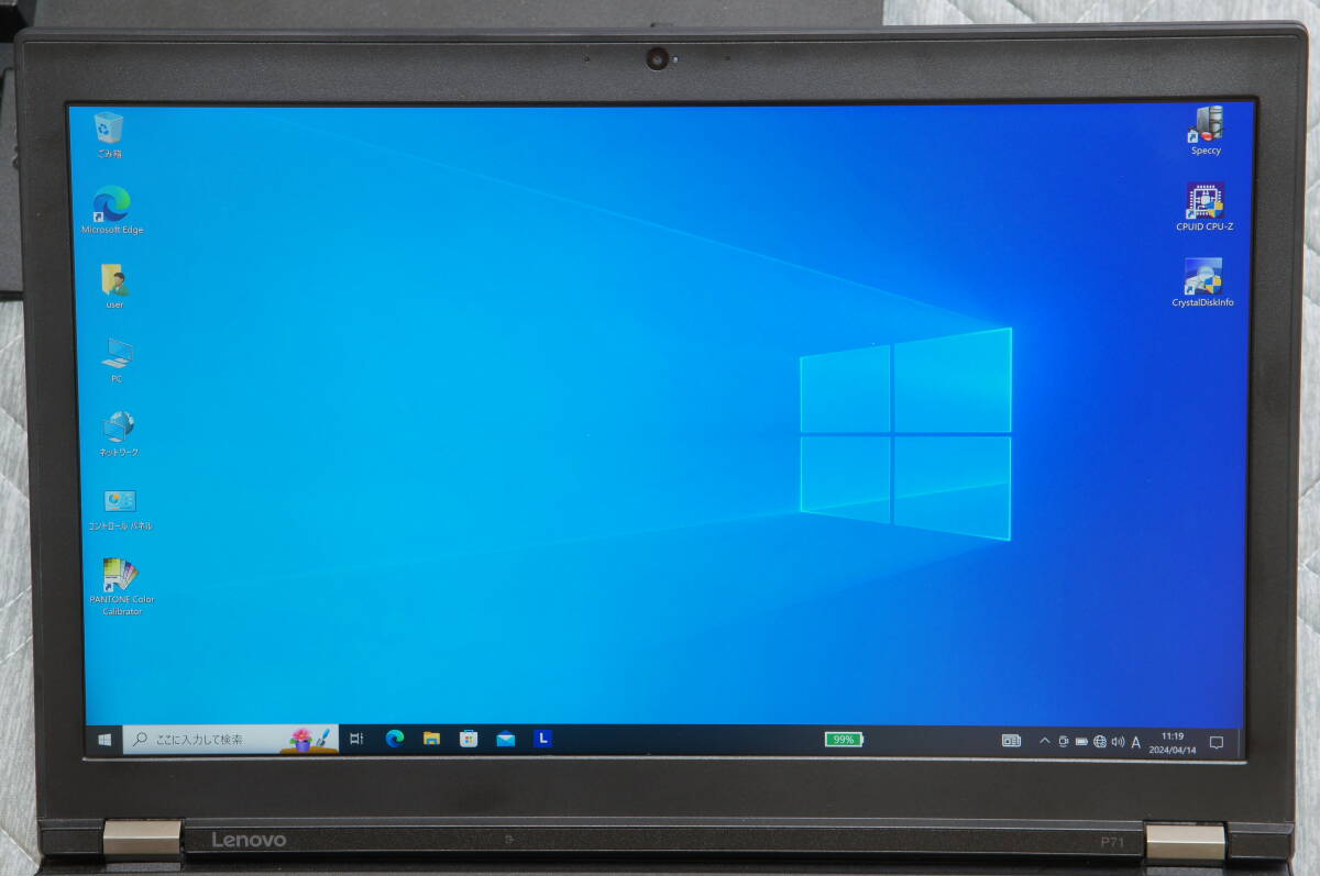 ThinkPad P71 Xeon E3-1505M Quadro P5000 メモリ64G SSD500MB 17.3 4K Win10 Pro カラーキャリブレーション 付属品多数 良品 送料込みの画像2