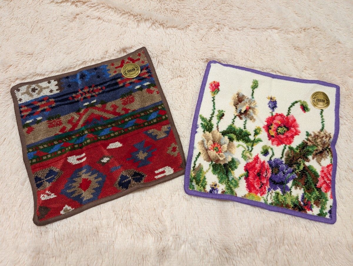 新品 フェイラー FEILER ハンカチ 2枚セット 花柄 タオル 新品 フェイラー FEILER ハンカチ 2枚セット 花柄 タオル