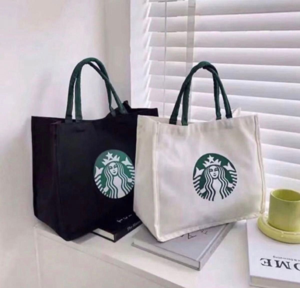 トートバッグ エコバッグ スターバックス  手提げ袋　STARBUCKS スタバ スタバトートバッグ　ブラック スターバックス海外