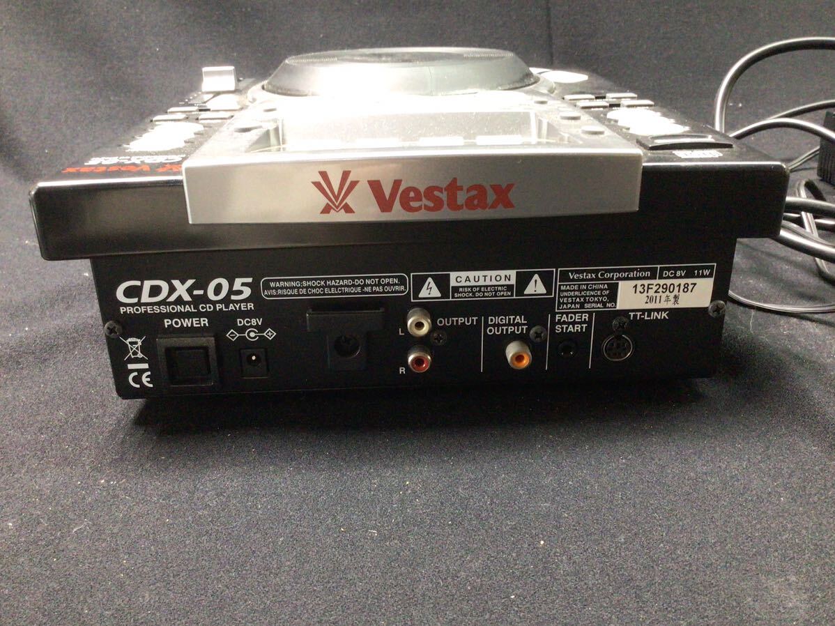 S8114【ベスタクス】Vestax CDX-05 CDJ DJ機器 2011年製 アダプター付き 動作品の画像7