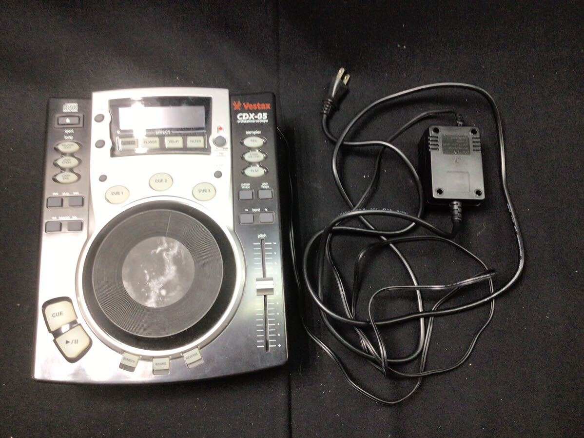 S8114【ベスタクス】Vestax CDX-05 CDJ DJ機器 2011年製 アダプター付き 動作品の画像1