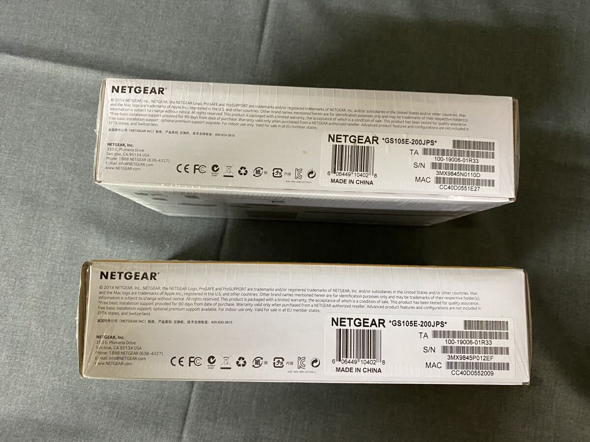 M6123【NETGEAR】ネットギア ProSAFE 5port Gigabit Ethernet Plus Switch GS105E 2点セット 新品 未開封品 の画像7