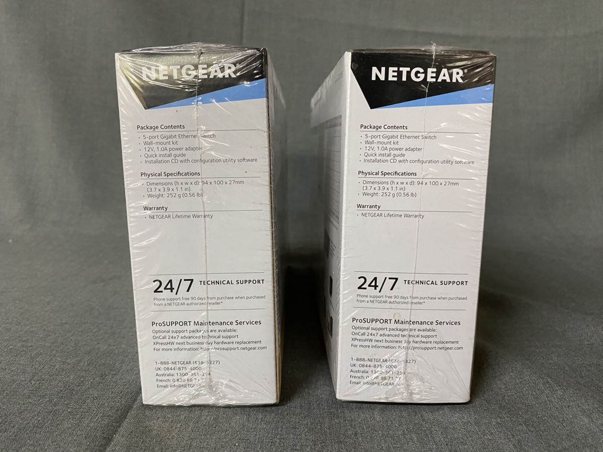 M6123【NETGEAR】ネットギア ProSAFE 5port Gigabit Ethernet Plus Switch GS105E 2点セット 新品 未開封品 の画像3