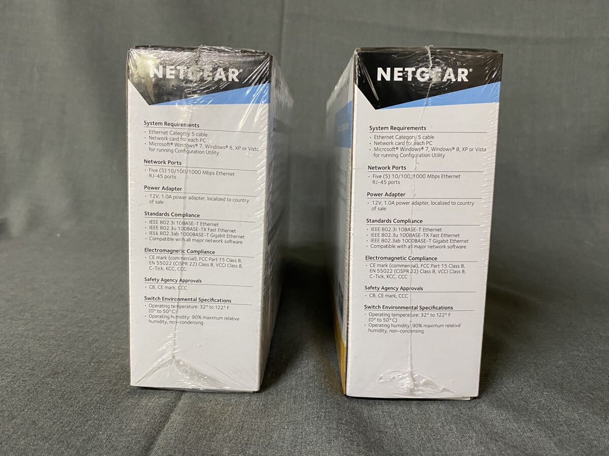 M6123【NETGEAR】ネットギア ProSAFE 5port Gigabit Ethernet Plus Switch GS105E 2点セット 新品 未開封品 の画像5