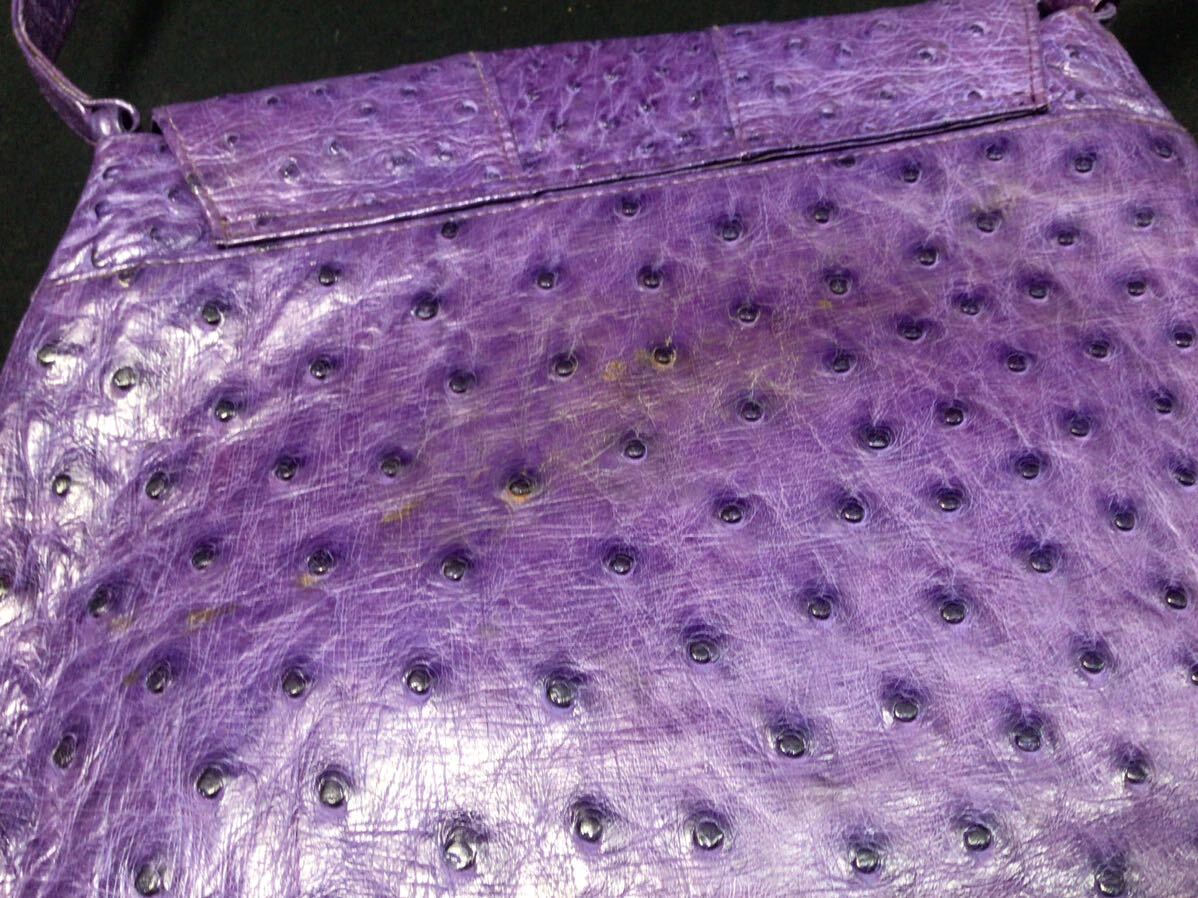 S8127[ Ostrich ] сумка на плечо наклонный .. небольшая сумочка Mini сумка на плечо лиловый 
