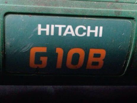 S8302【電気ディスクグラインダ】HITACHI G10B 日立工機 100V 50/60Hz 100mmブレーキ付き 研磨機 動作品_画像3