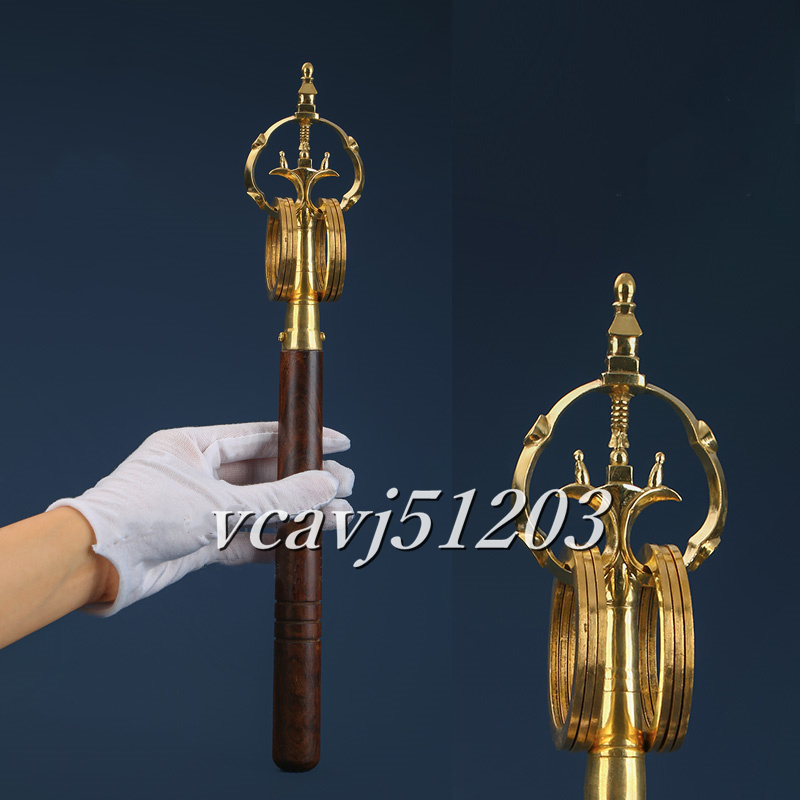 密教法具 寺院用仏具◇倶利迦羅不働剣 不動明王剣 三鈷剣 真鍮製 密教法具 寺院用仏具◇倶利迦羅不働剣 不動明王剣 三鈷剣 真鍮製
