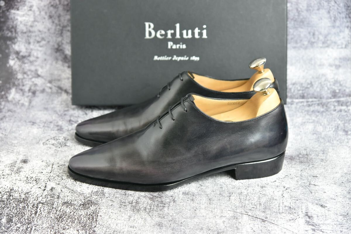 ベルルッティ　アレッサンドロ　サイズ6 (24.5cm程度)　ブラック×パープルパティーヌ　Berluti　オックスフォード　デムジュール_画像6