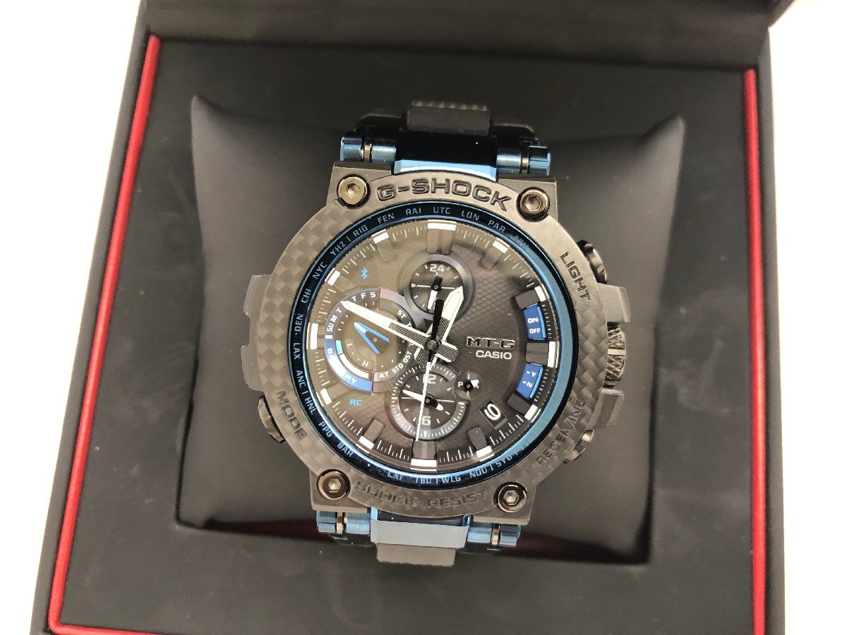 【CASIO　G-SHOCK】カシオジーショック　MT-GMTGーB1000XBー1AJF　腕時計　ブラック×ブルー　SY02-EUX_画像2