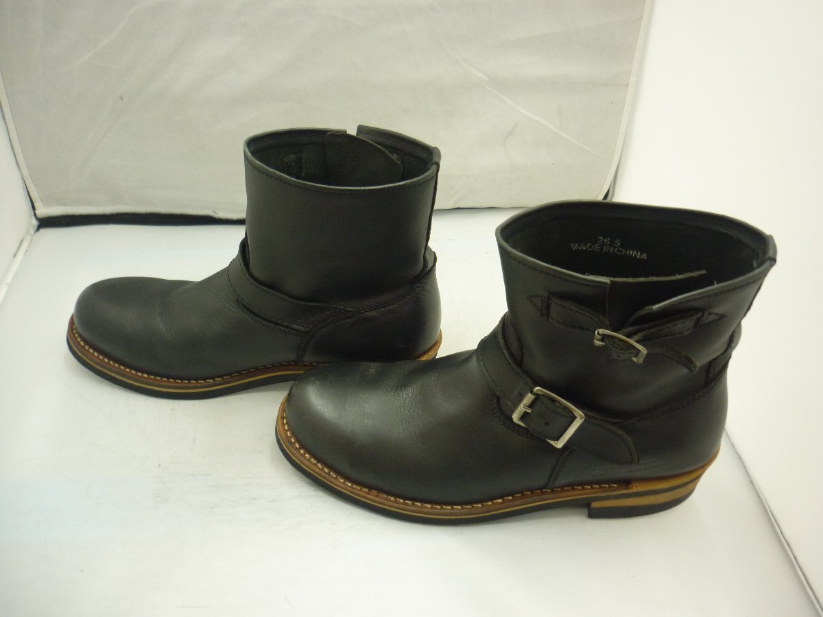 [McGREGOR] Mac rega- men's engineer boots black leather 26.5cm SY02-DN3