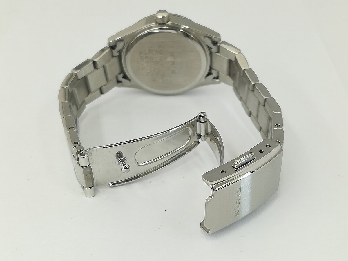 【腕時計】KiRIE　キリエ　VX82-K380　ホワイト文字盤　クオーツ式　アナログ　3針　デイト　コマ付　SY02-LF6 ★_画像5