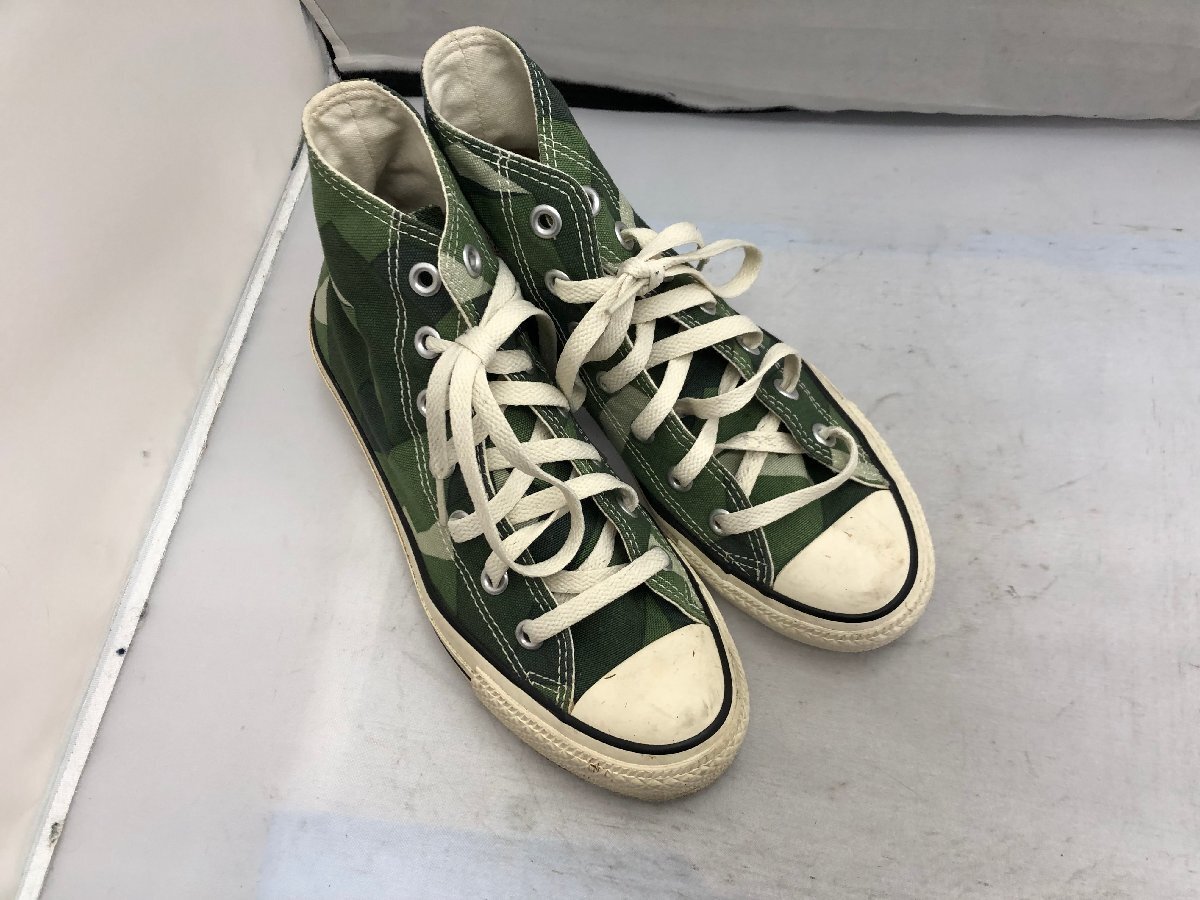 【CONVERSE】コンバース　オールスター　レディススニーカー　グリーン・カーキ系　幾何学迷彩柄　キャンバス　24cm　SY02-ECU_画像9