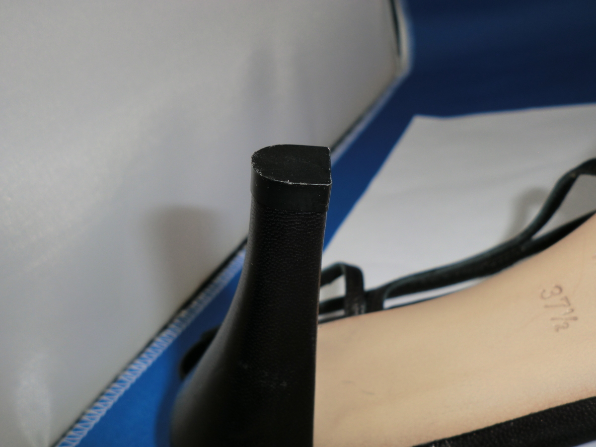 【マックスマーラ】　MaxMara　パンプス　本革　レザー　24.5cm　37・1/2　ブラック　黒　靴　シューズ　SY03-B83*_画像8