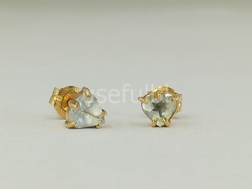 全ての 【ピアス】ジュエリーマキ K18(刻印有)YG アクアマリン ハートカット スタッドピアス 0.64g 鑑別書付 SY01-ADM★ アクアマリン