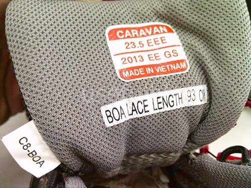 【Caravan】 キャラバン レディース 靴 トレッキングシューズ ハイカット ゴアテックス 23.5ｃｍ ブラック×ピンク SY03-Q19*の画像6