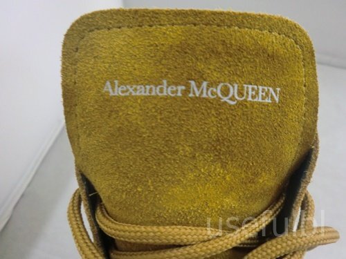 【Alexandar McQUEEN】　アレキサンダー ・マックイーン　メンズ　靴　ブーツ　レースアップ　スエード　キャメル　茶系　40　SY03-W07*_画像8