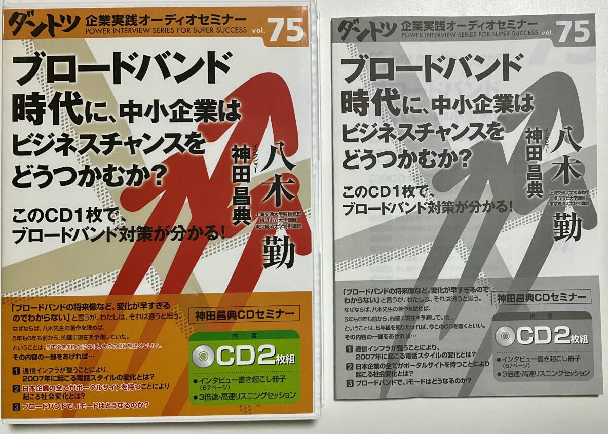 オーディオセミナー　CD2枚組　ブロードバンド時代に、中小企業はビジネスチャンスをどうつかむか？　八木勤_画像1