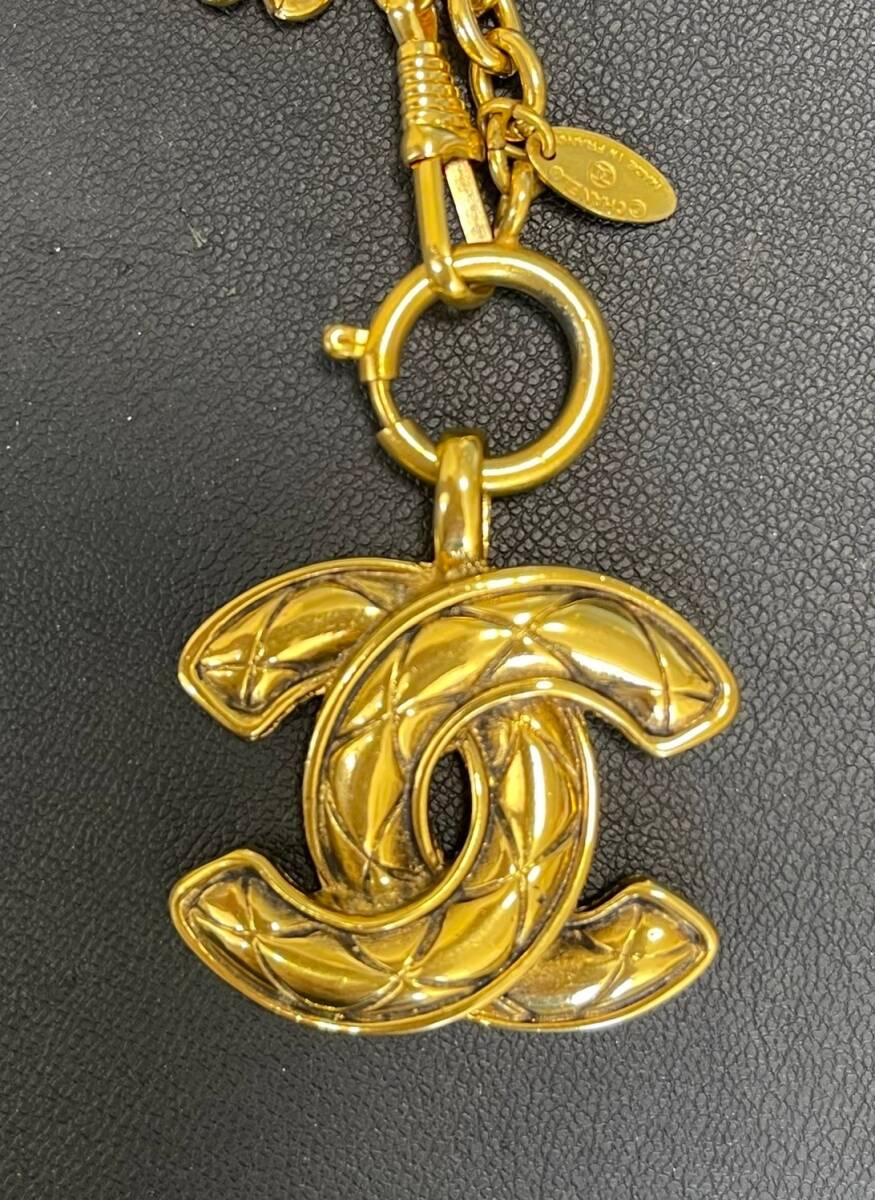 ・【中古】CHANEL シャネル ネックレス ココマーク 金メッキ トップの画像2