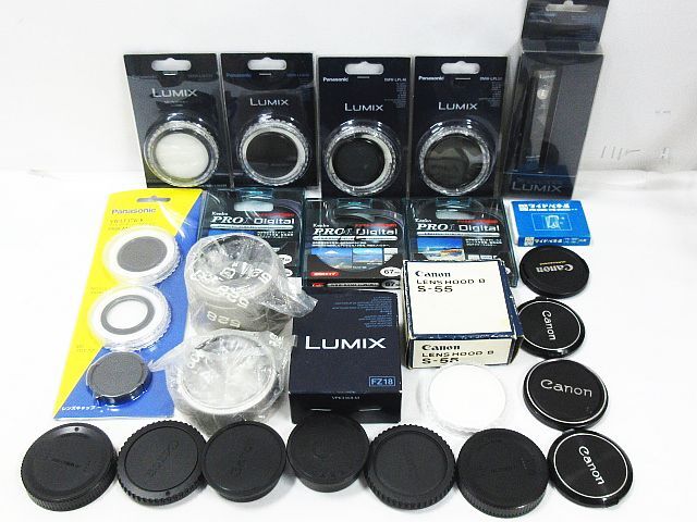 ■ ジャンク 動作未確認 現状品 カメラ レンズ レンズキャップ フィルター セット まとめ売り TAMRON MINOLTA CANON RICOH LUMIXの画像3