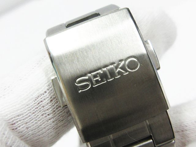 ■ 美品 稼働品 SEIKO セイコー メカニカル デイト 裏スケ 23石 自動巻 オートマチック 腕時計 SARB035 6R15-00C1 アイボリー文字盤 ★2454の画像7