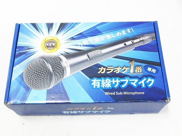 ■ ジャンク 動作未確認 夢グループ カラオケ一番 YK-3008 YK-1005 カラオケマイク 有線サブマイク付き 家庭用カラオケ _画像4