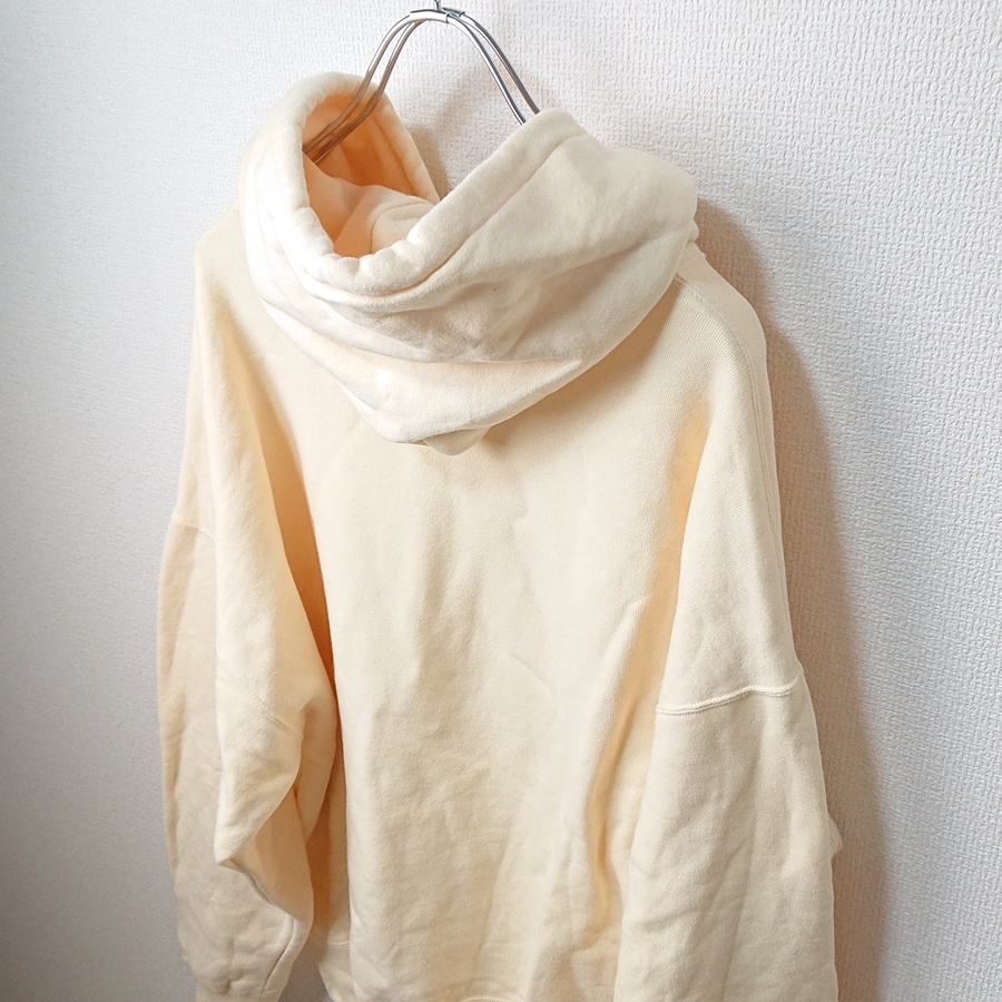 yuan signature cotton hoodie ユエン パーカー ウェドストア イエロー sizeL 日本製 美品　 _画像5