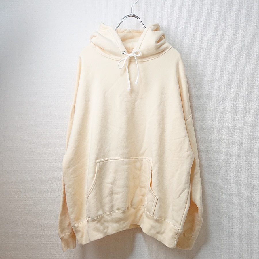yuan signature cotton hoodie ユエン パーカー ウェドストア イエロー sizeL 日本製 美品　 _画像2