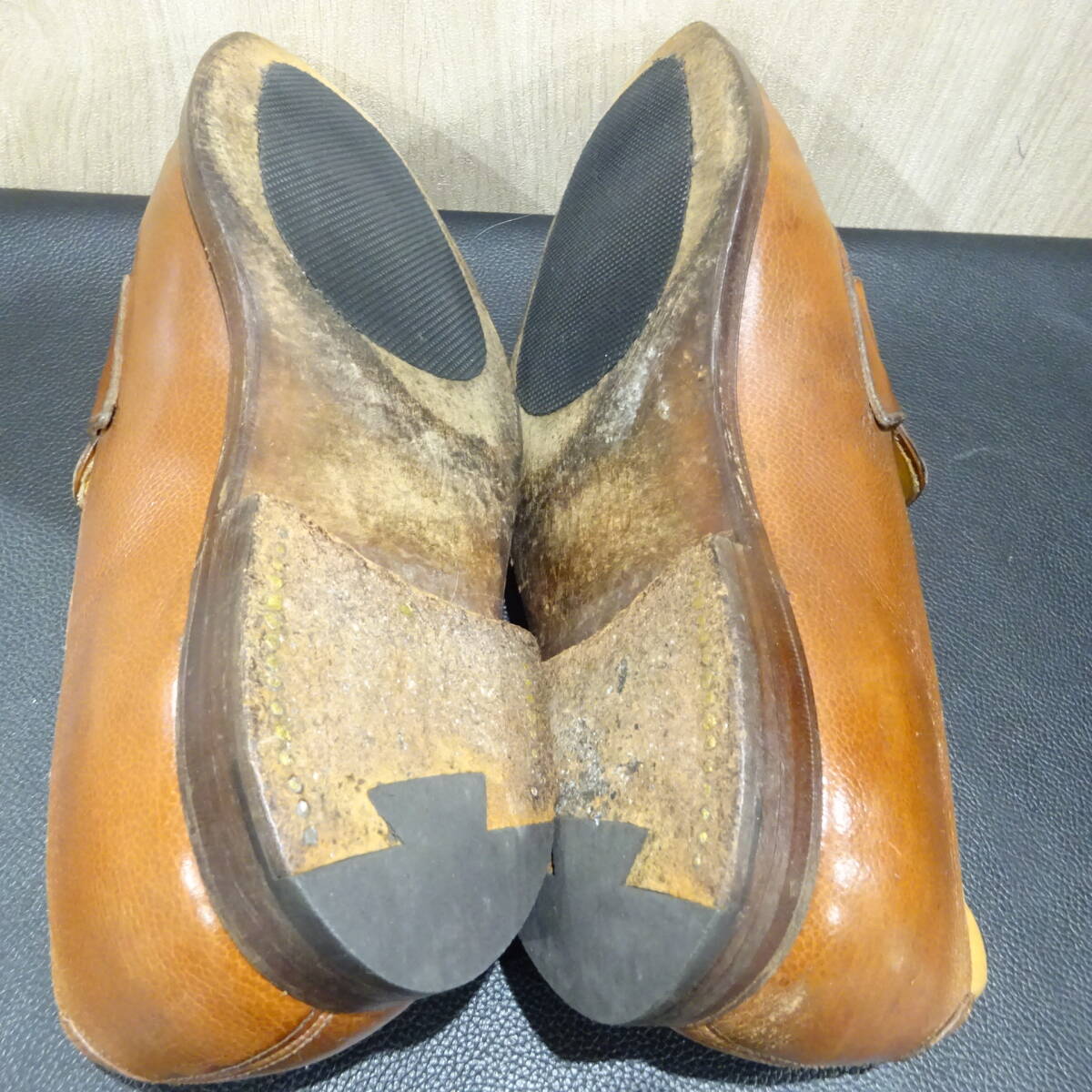 1円～ JOHN LOBB ジョン ロブ 革靴 8E 4395 ビジネス シューズ レザー ローファー ブラウン系 茶色系の画像8