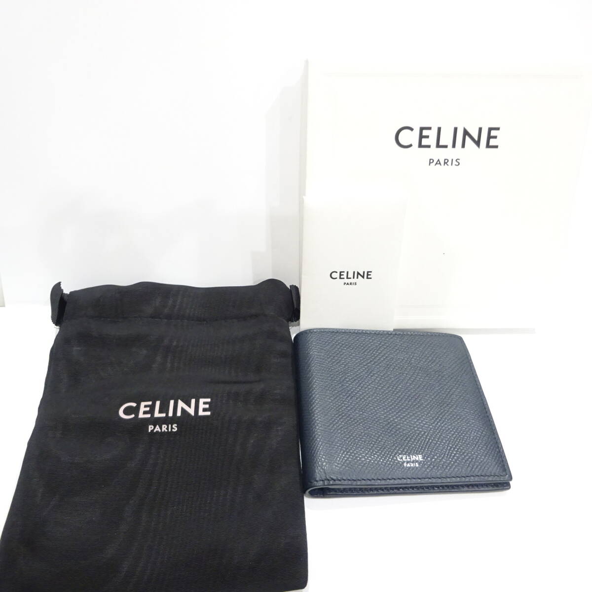 セリーヌ CELINE バイフォールド ウォレット 2つ折り 財布 レザー メンズ 