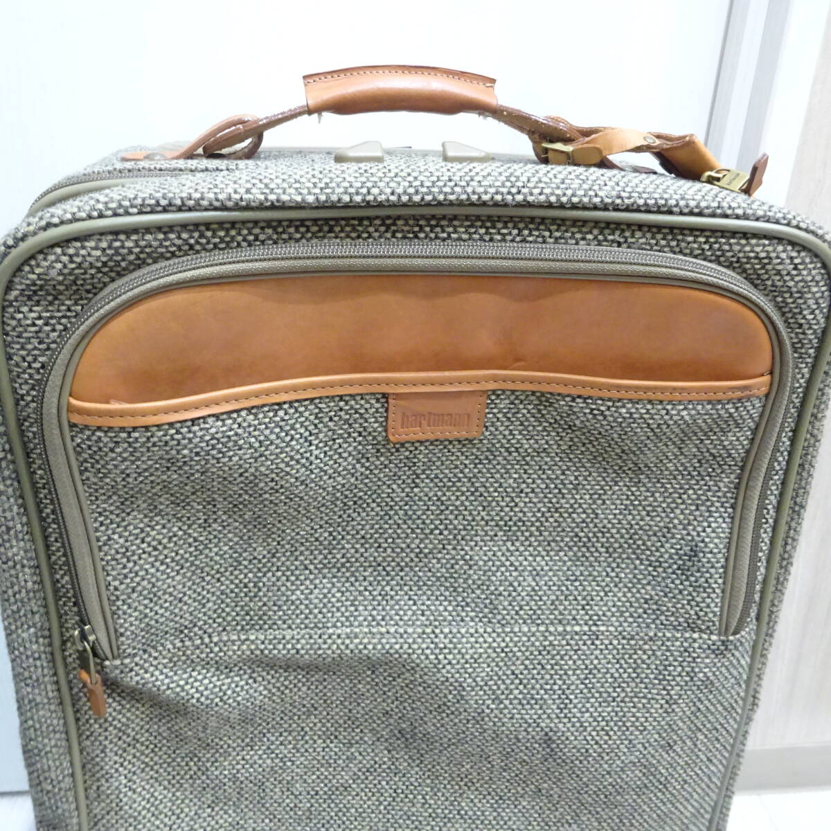1 jpy ~ hartmann Heart man suitcase Carry case traveling bag trunk tweed leather 