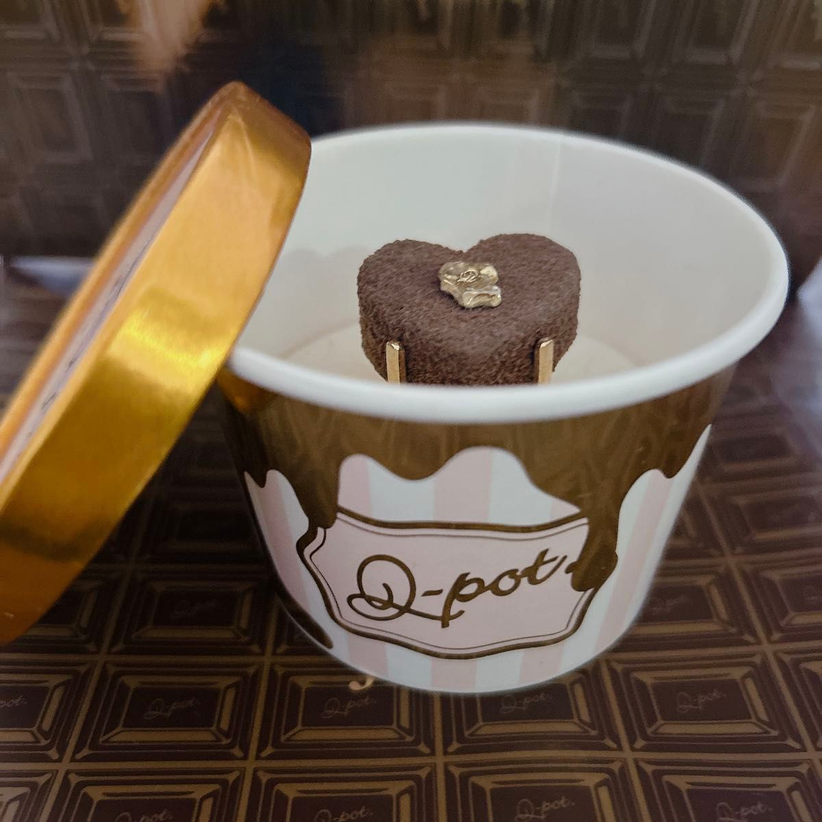 Q-pot.キューポット　生チョコレートリング　指輪　ゴールドアクセサリー