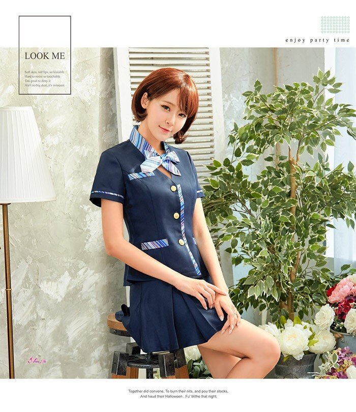 トップス単品 コスプレ 衣装 仮装 キャビンアテンダント CA スチュワーデス 制服 コスチューム セクシー_画像5