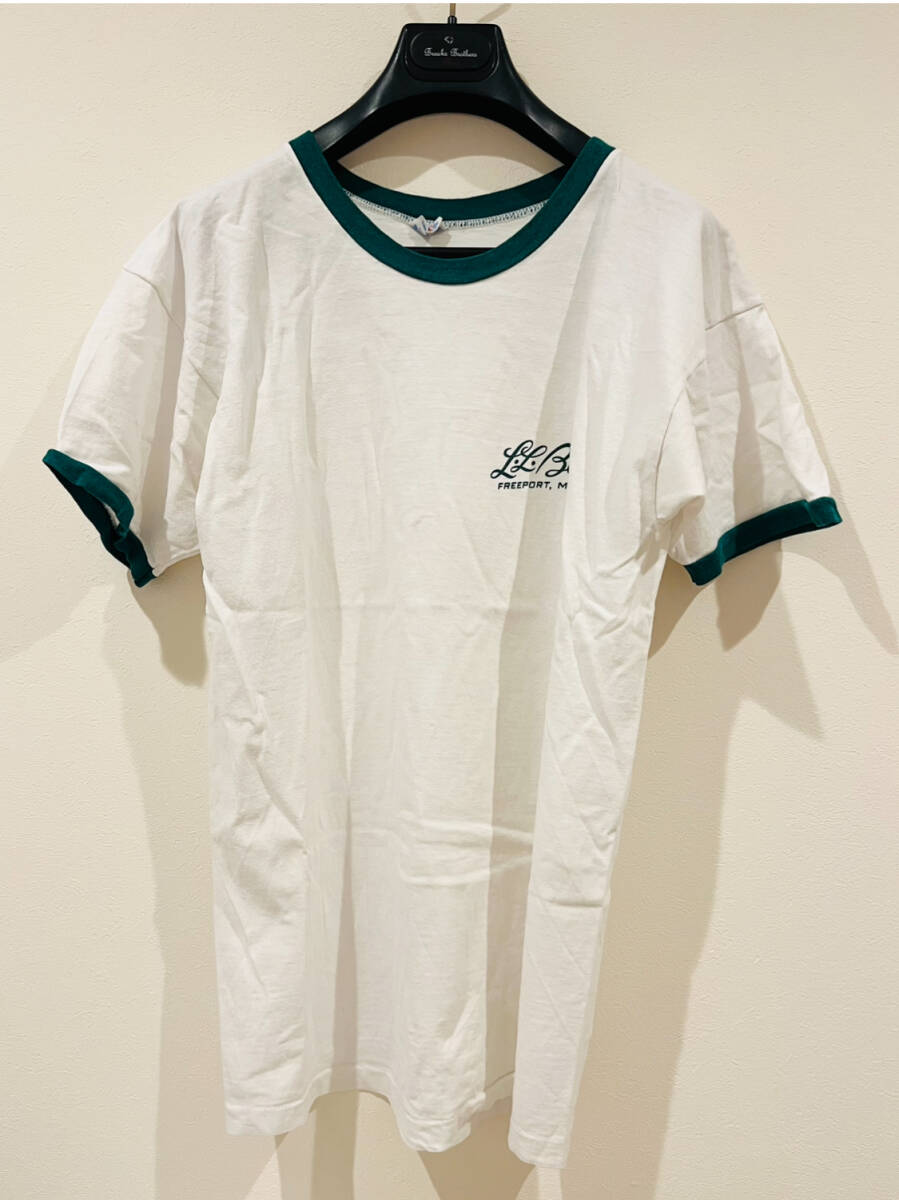 80s ★ Champion チャンピオン llbean エルエルビーン 筆記体 バータグ Tシャツ (Lサイズ) ビンテージ　最終処分_画像1