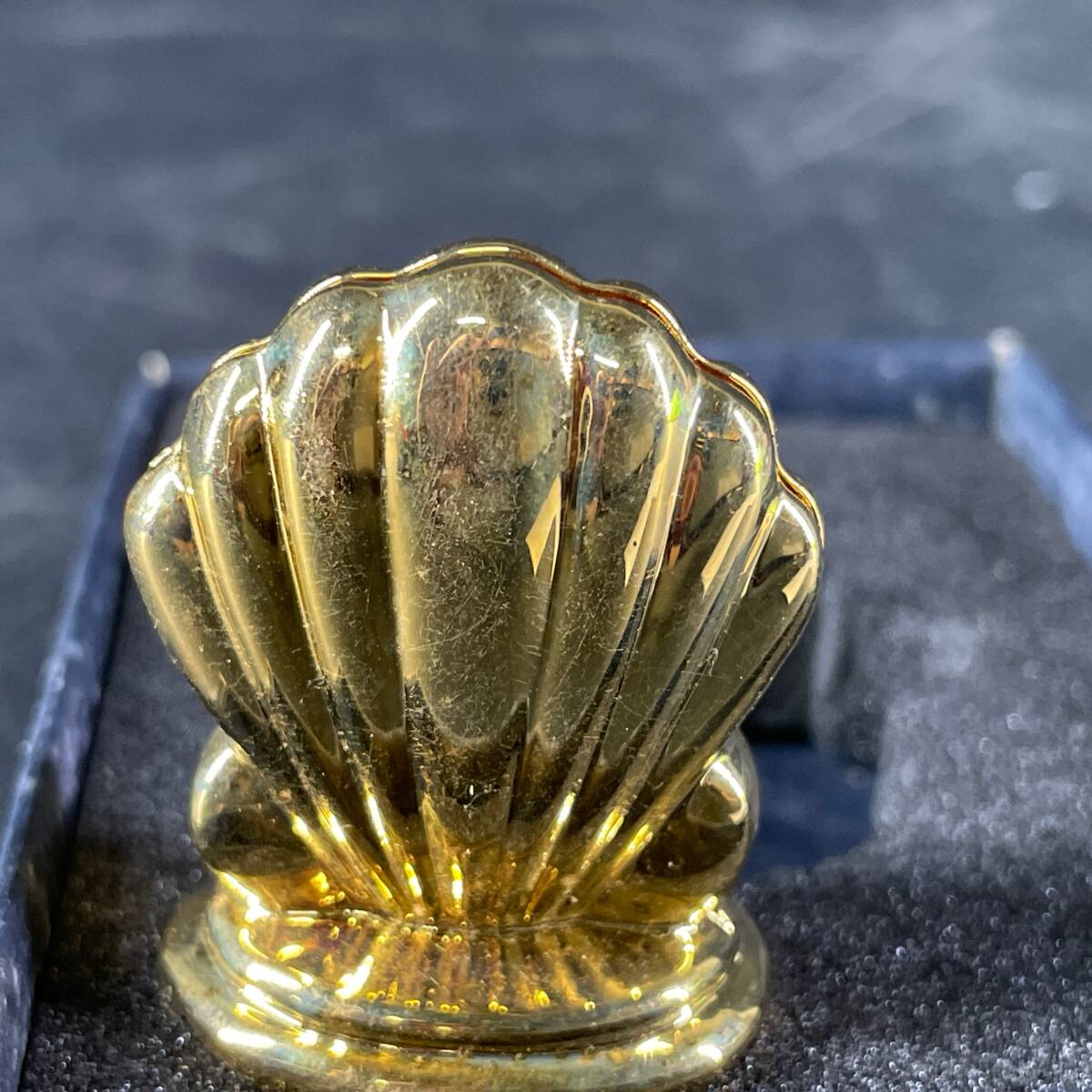 ミキモト ゴールドスタンド 元箱つき MIKIMOTO メッセージスタンド シェル 貝殻 真珠 写真立て メニュースタンド ゴールド/u10bの画像5