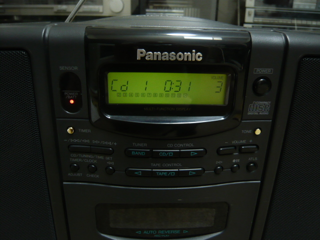 ゆうパック着払い 現状品 カセットのみＮＧ Panasonic パナソニック CDラジカセ RX-DS303 ジャンク扱いの画像2