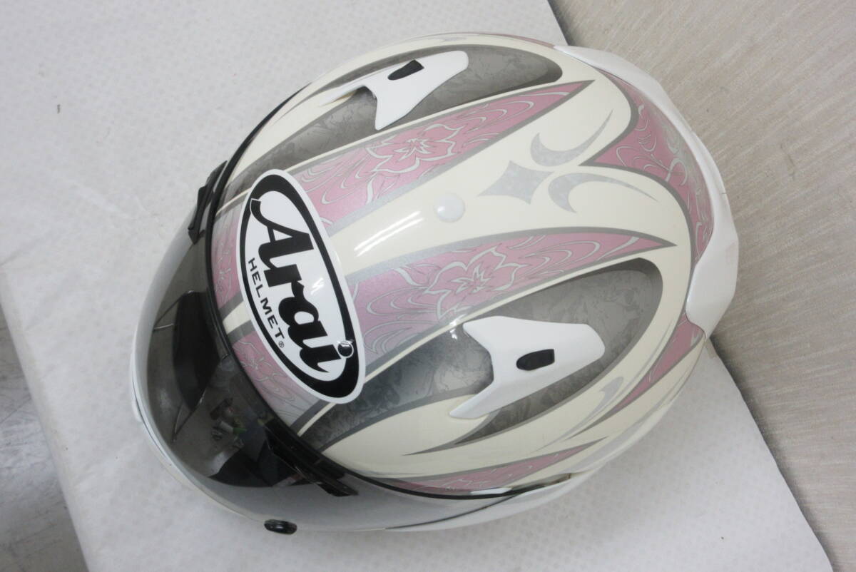 ☆送料0円☆Arai アライ フルフェイスヘルメット Astro IQ 【かわいいピンクホワイト】 57～58cm *658の画像4