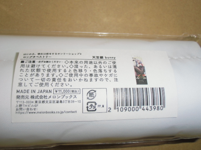 未開封品　天笠綴 bunny はにかみ、彼女は恋をする brilliant bunny オンリーショップ3　Wスエードロングタペストリー　ピロ水
