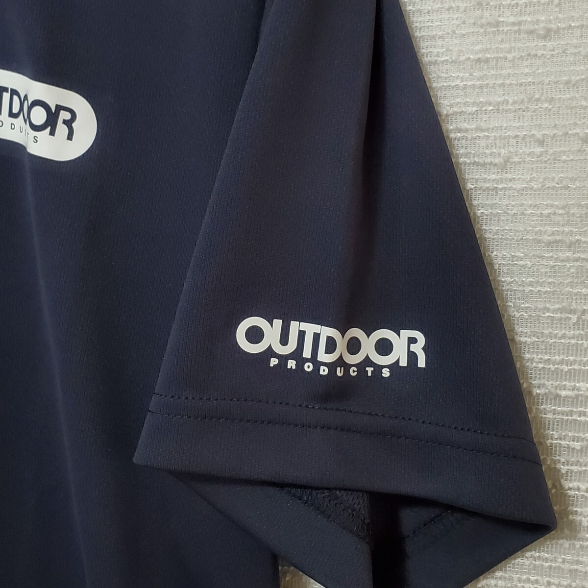 OUTDOOR PRODUCTS アウトドアプロダクツ 半袖 Tシャツ 新品 メンズ 紳士 Lサイズ 紺 ネイビー ロゴプリント スポーツ トレーニング_画像3