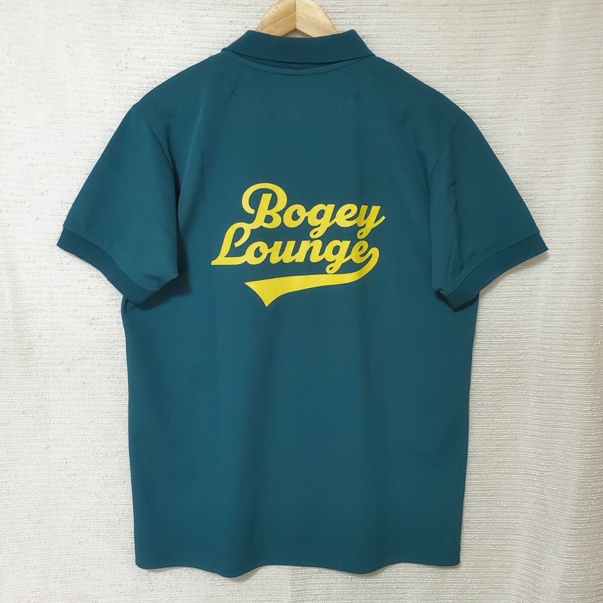 EVEN BOGEY LOUNGE ボギーラウンジ 半袖 ポロシャツ 新品 メンズ 紳士 LLサイズ 2L XL 緑 グリーン ロゴプリント golf ゴルフウェア_画像3