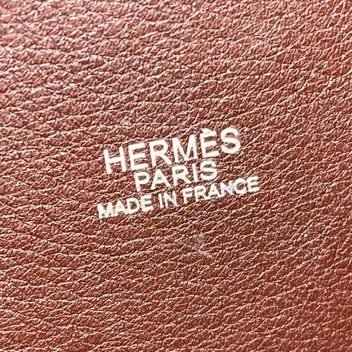 HERMES エルメス ピコタンPMキャンバス×レザー ブラウン J刻印