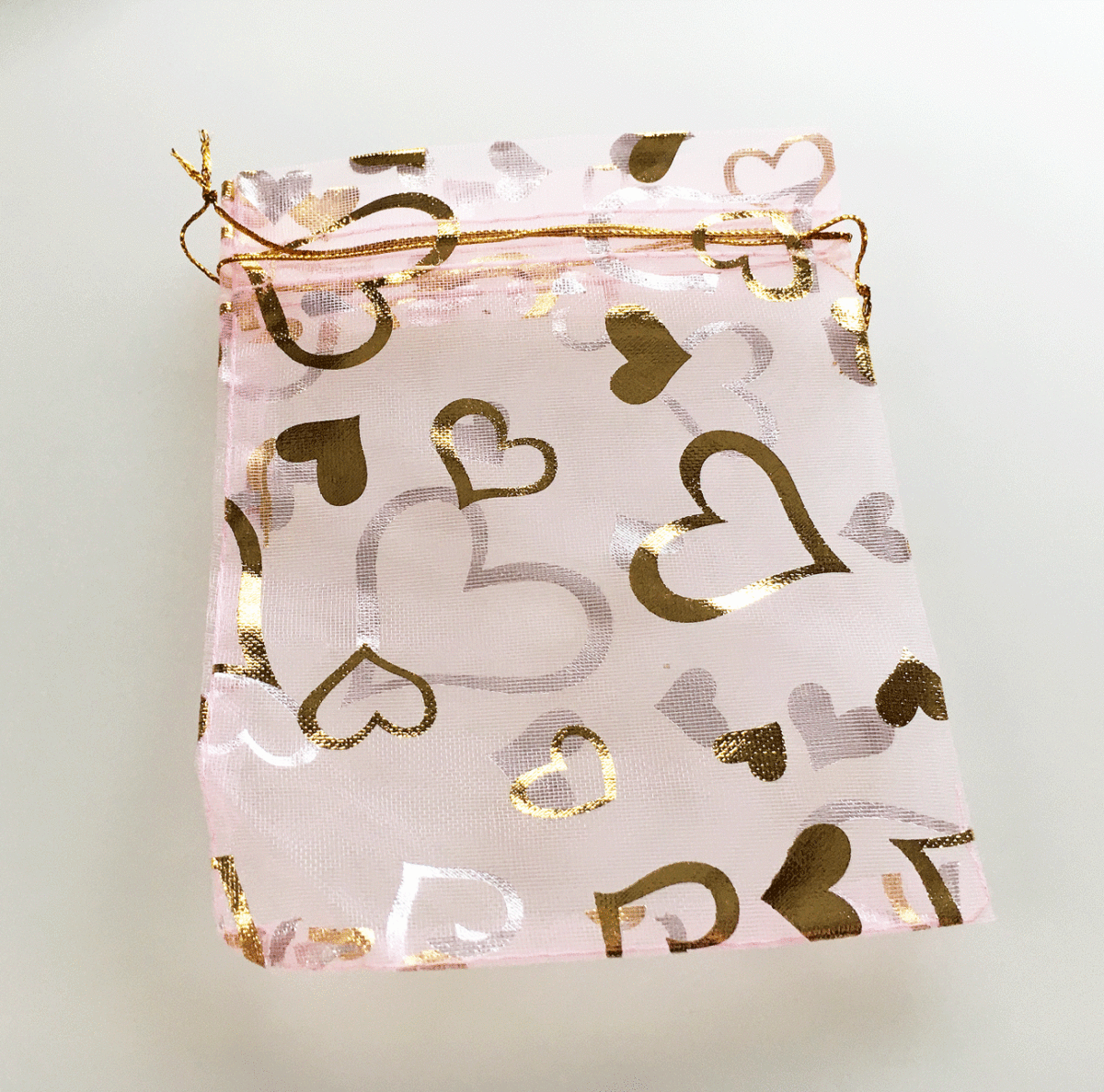 * pouch * accessory inserting [ approximately 10x12cm] Heart pattern pink 10 sheets .200 jpy 