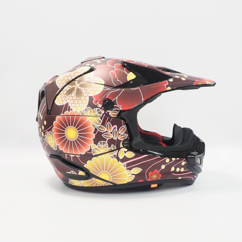 ARAI V-CROSS4 decal kit peace pattern . green decal full set off-road motocross M size L size dress up 