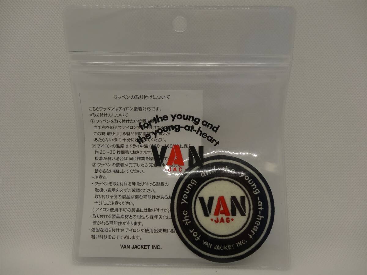 ★送料無料!! VAN JAC ヴァンヂャケット VANコレクターコレクションワッペン 永遠の丸VAN/ブラック アイロン&縫い付け兼用タイプ★_画像2