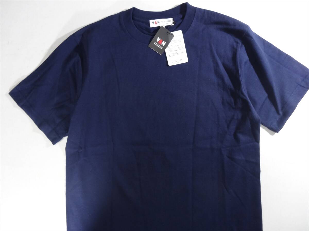 ★送料無料!VAN JAC ヴァンヂャケット IVY BOYが春～夏に映える! フルモチーフプリント/カレッヂTシャツ M NAVY★_画像2