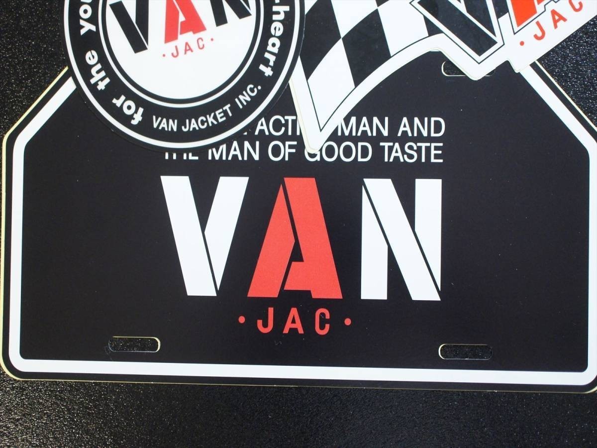 ★送料無料!! VAN JAC ヴァンヂャケット VANコレクターコレクションステッカー ブラックタイプ三枚セット★_画像4