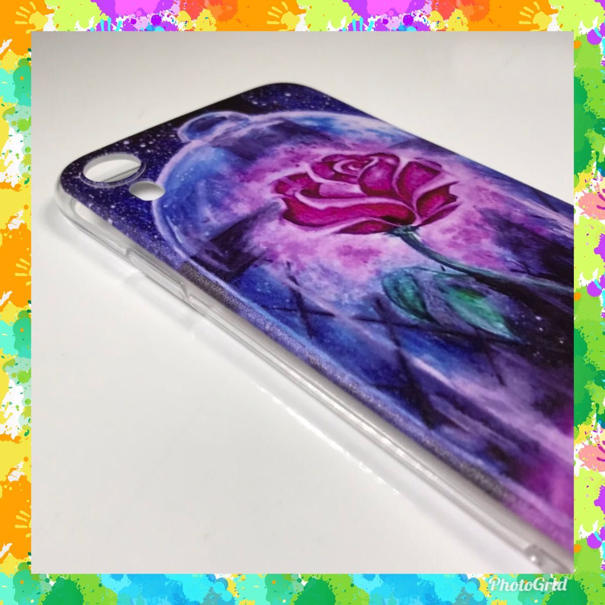 iPhoneXR（アイフォン）ケース　美女と野獣　ディズニー　バラ薔薇　素敵